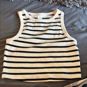 H&M Striped Black and White Tank Top